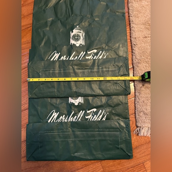 Marshall Fields 2 Iconic Shopping Bags 18” x 16” x 6” Very Collectible Very nice - Picture 5 of 9